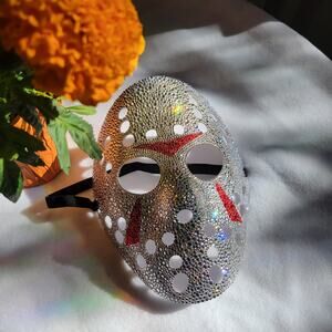CUSTOMIZED Rhinestone Friday the 13th Jason Mask